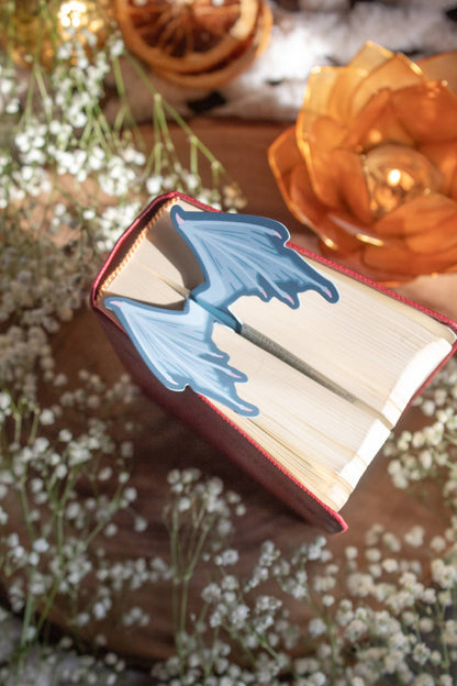 3D Dragon Wings Bookmark : Green