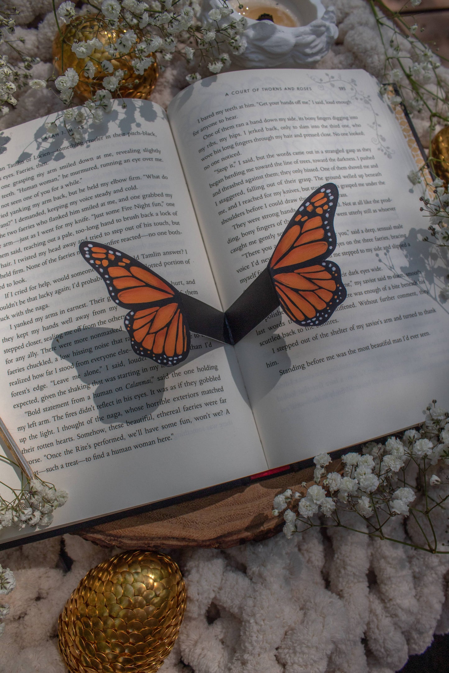 3D Monarch Butterfly Wings Bookmark | Soft Touch