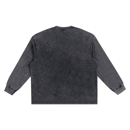 Snow Washed Oversize Long Sleeve T-shirt