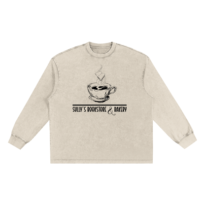 Snow Washed Oversize Long Sleeve T-shirt