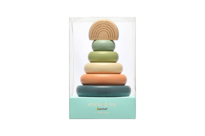 Wooden Stacking Rainbow Tower Baby Toy, Nursery Decor