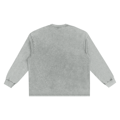 Snow Washed Oversize Long Sleeve T-shirt