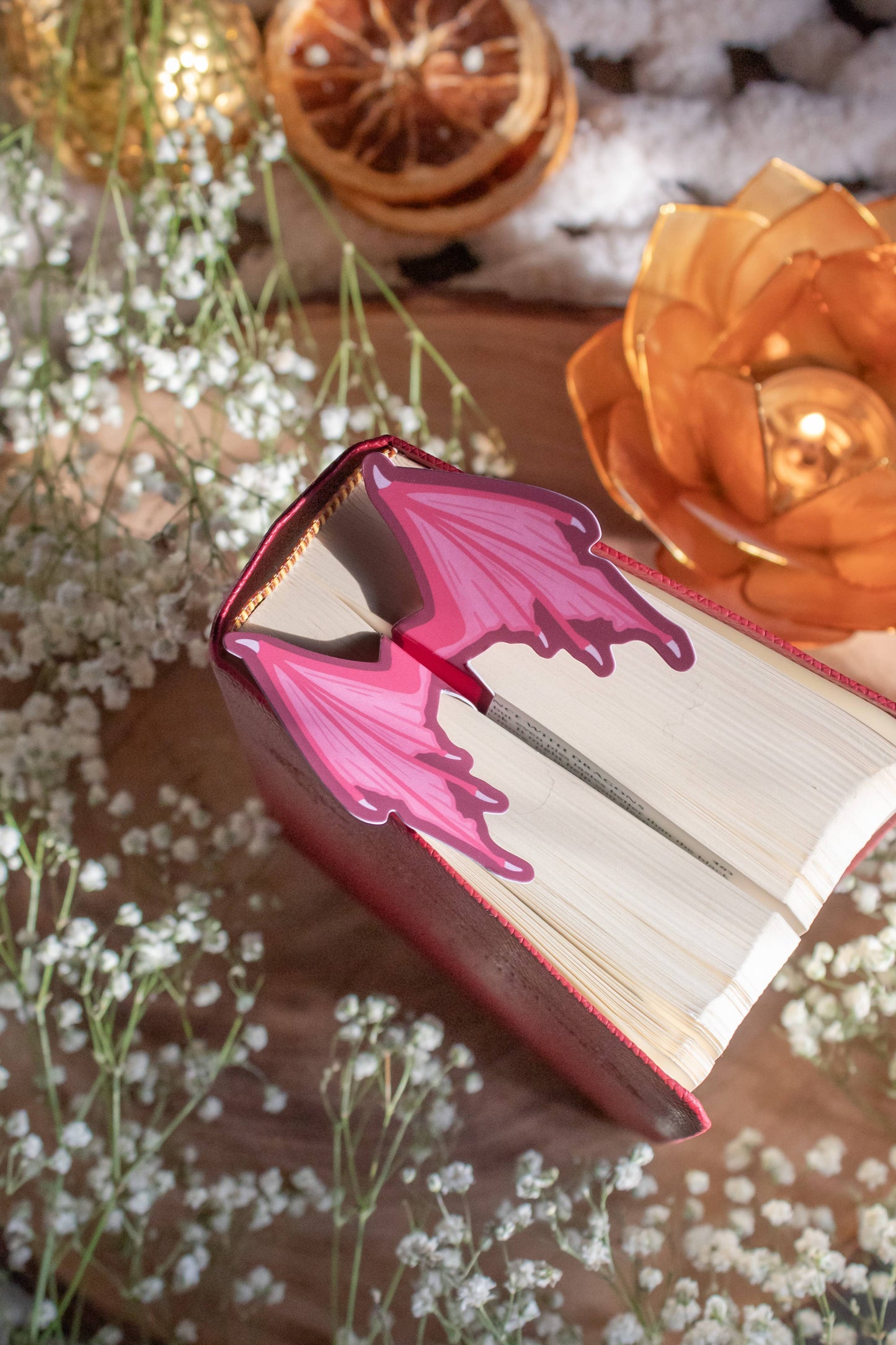 3D Dragon Wings Bookmark : Green