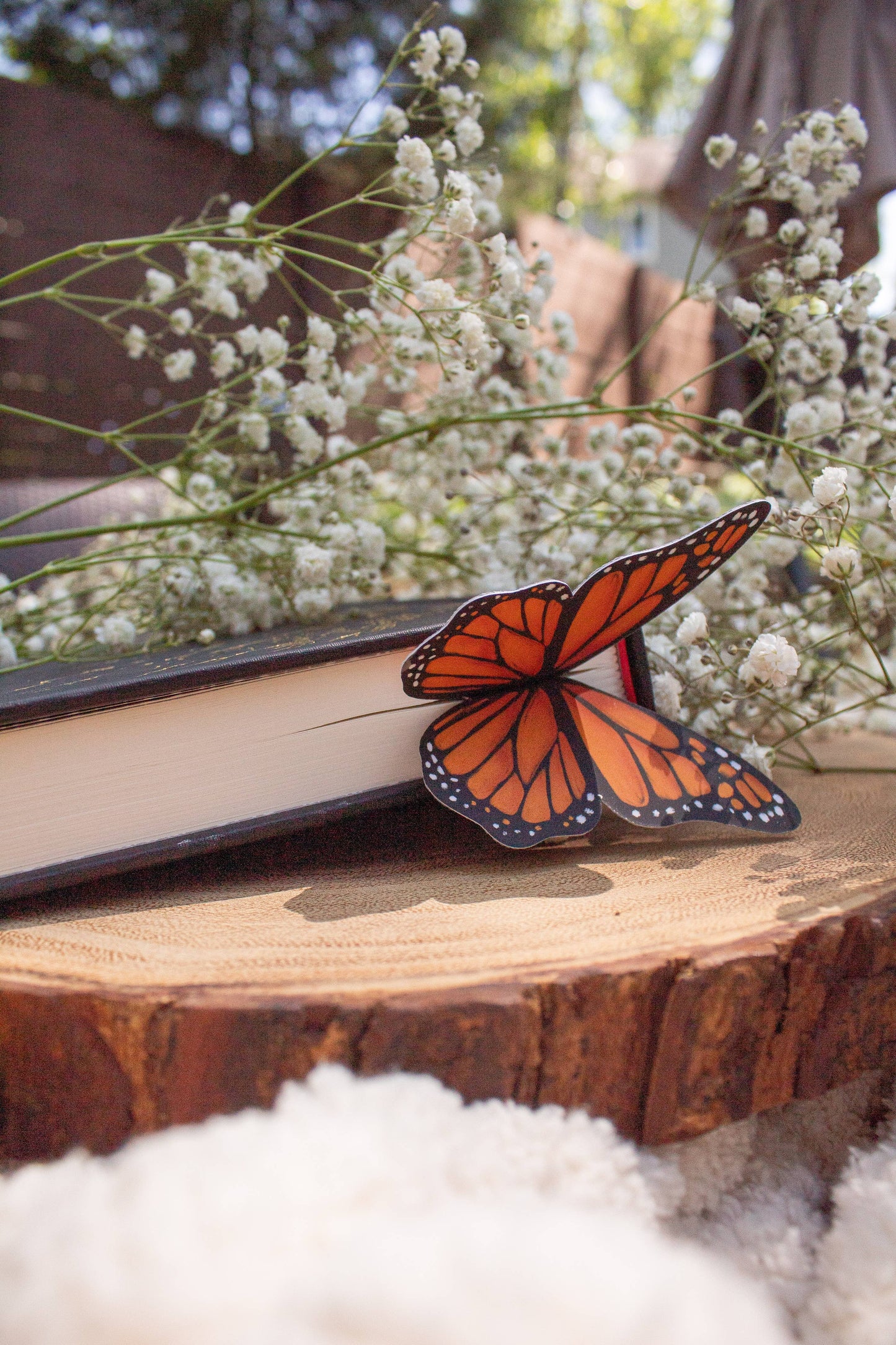 3D Monarch Butterfly Wings Bookmark | Soft Touch