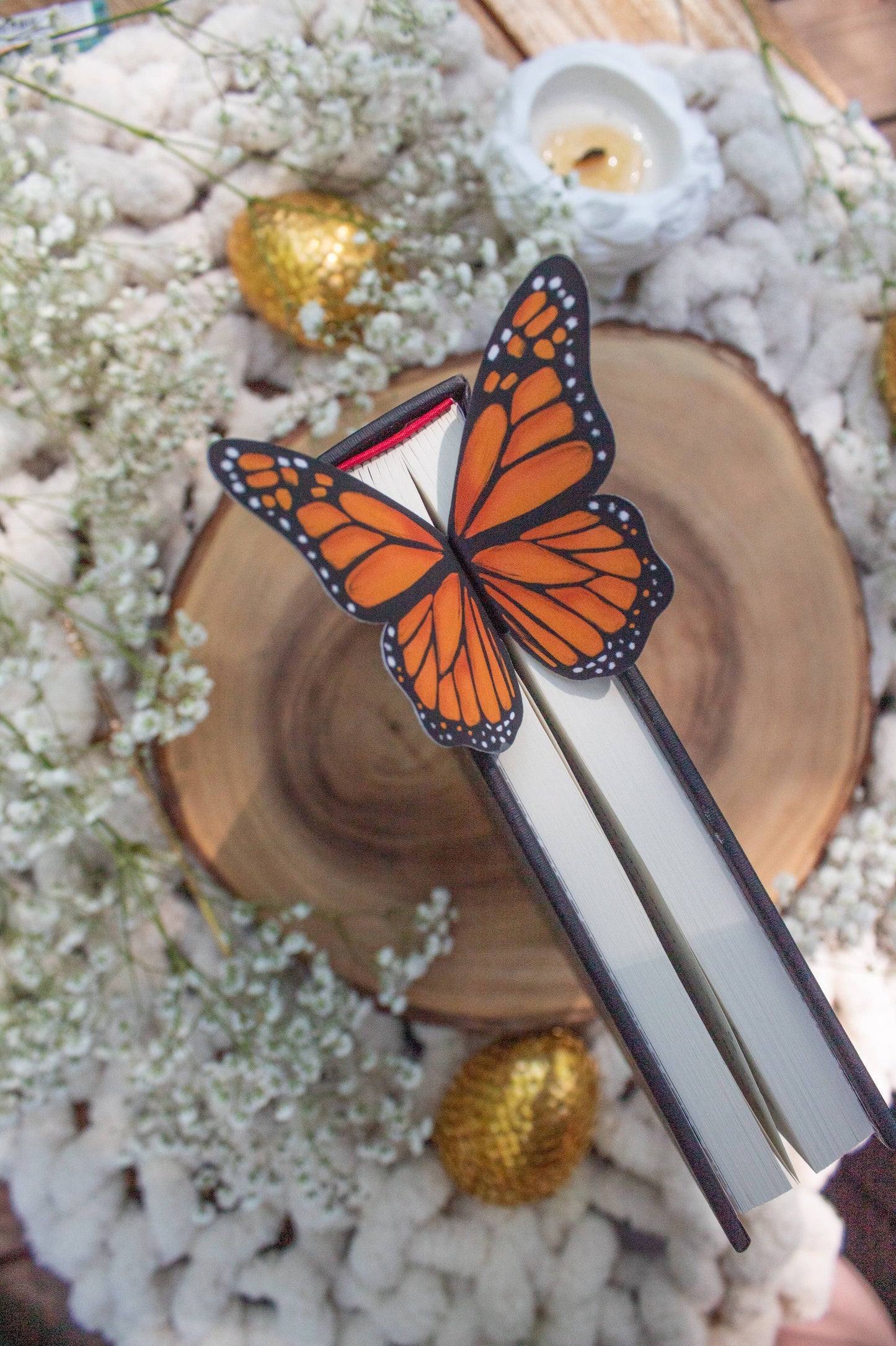 3D Monarch Butterfly Wings Bookmark | Soft Touch