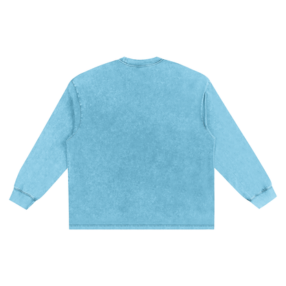 Snow Washed Oversize Long Sleeve T-shirt