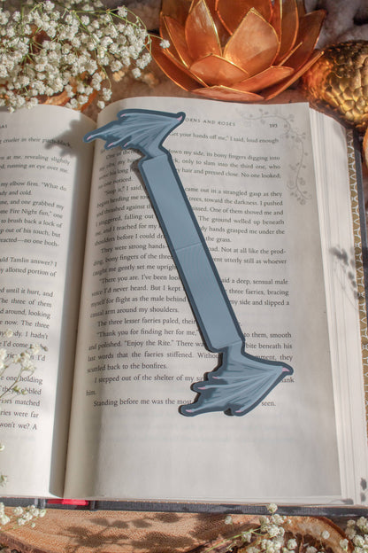 3D Dragon Wings Bookmark : Green