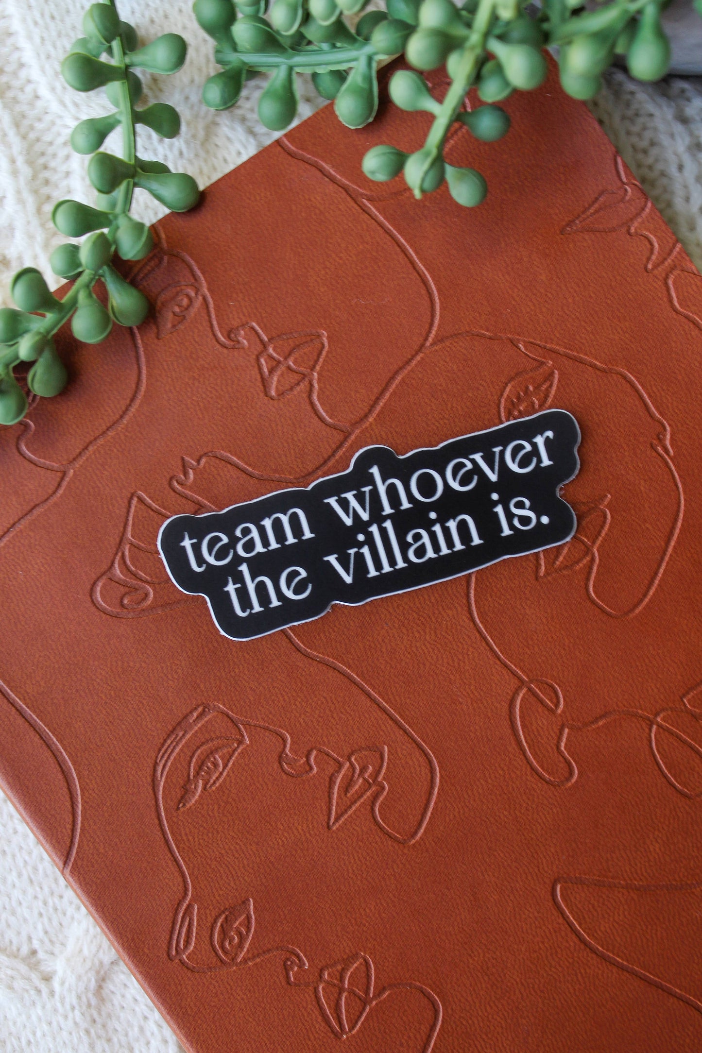 Team Whoever The Villain Is Vinyl Sticker | Bookish Gifts