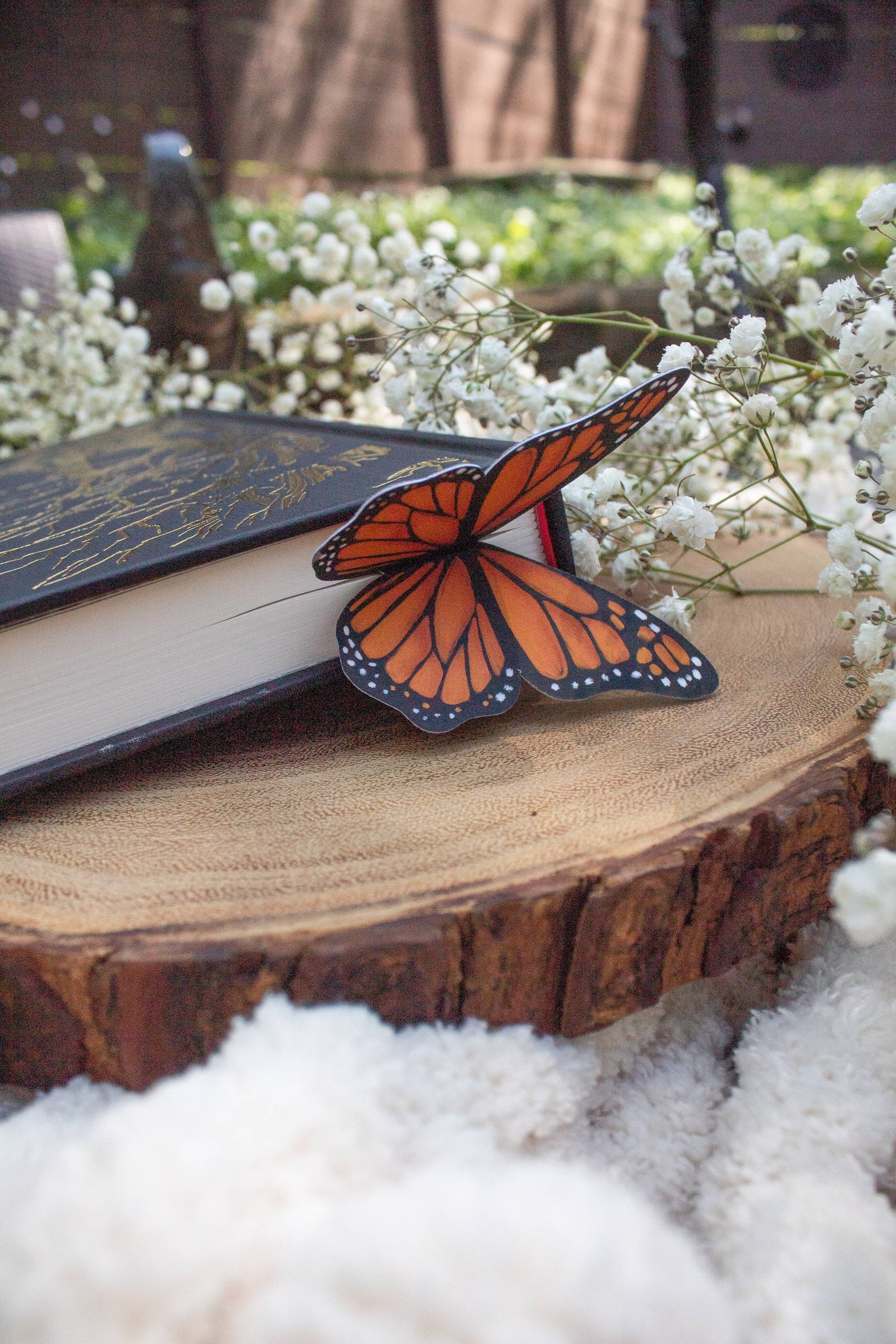 3D Monarch Butterfly Wings Bookmark | Soft Touch