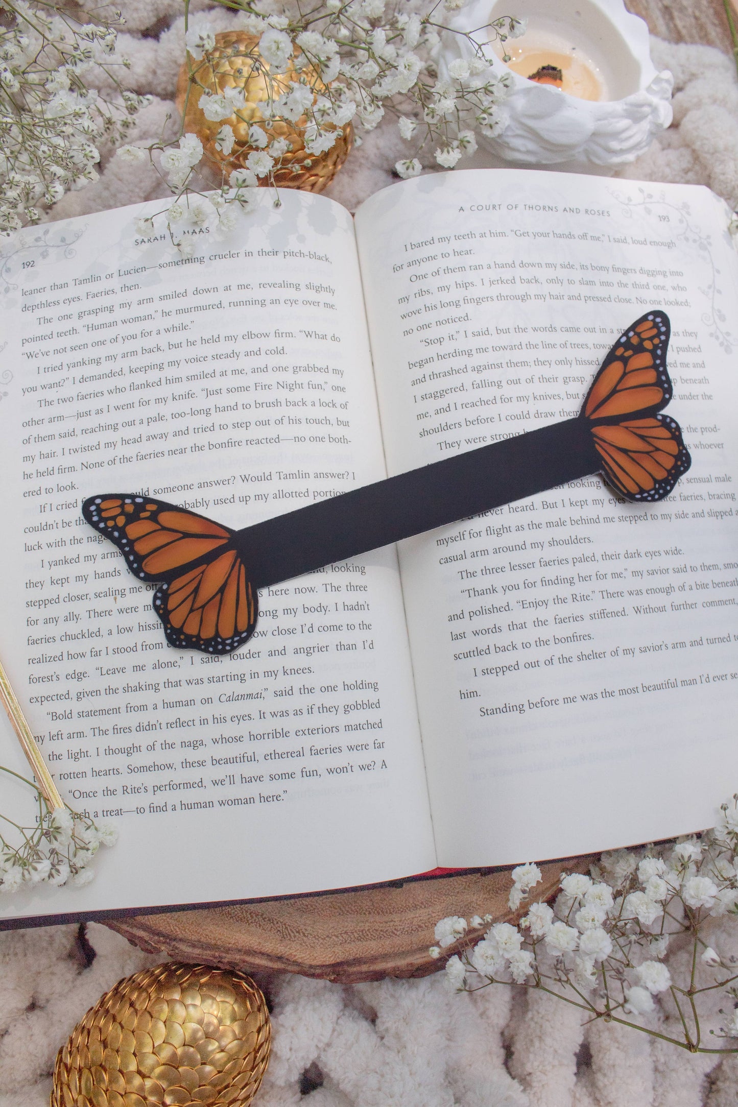 3D Monarch Butterfly Wings Bookmark | Soft Touch