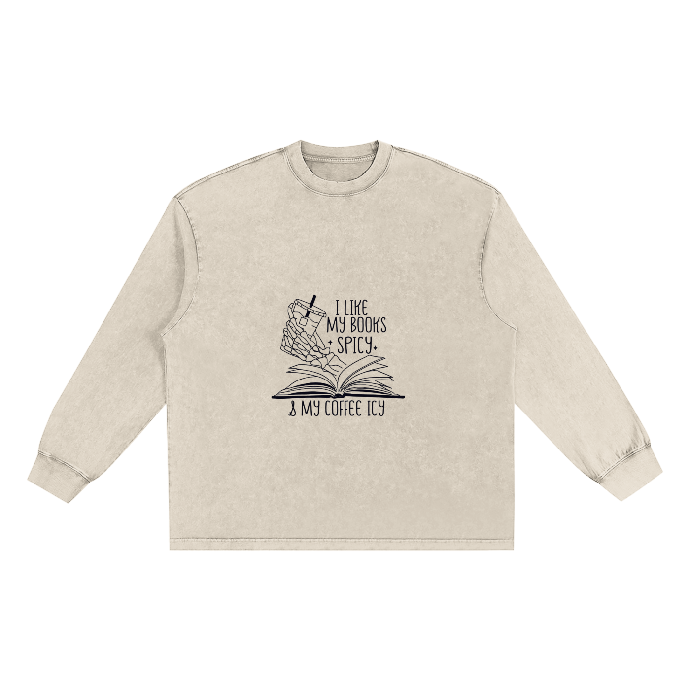 Snow Washed Oversize Long Sleeve T-shirt